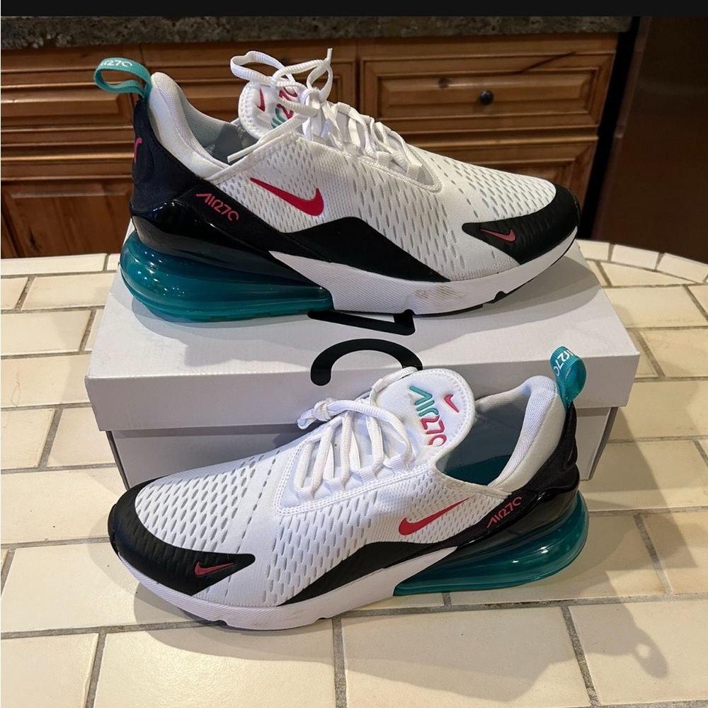 Men’s Nike Air Max 270 White and Black Sneakers